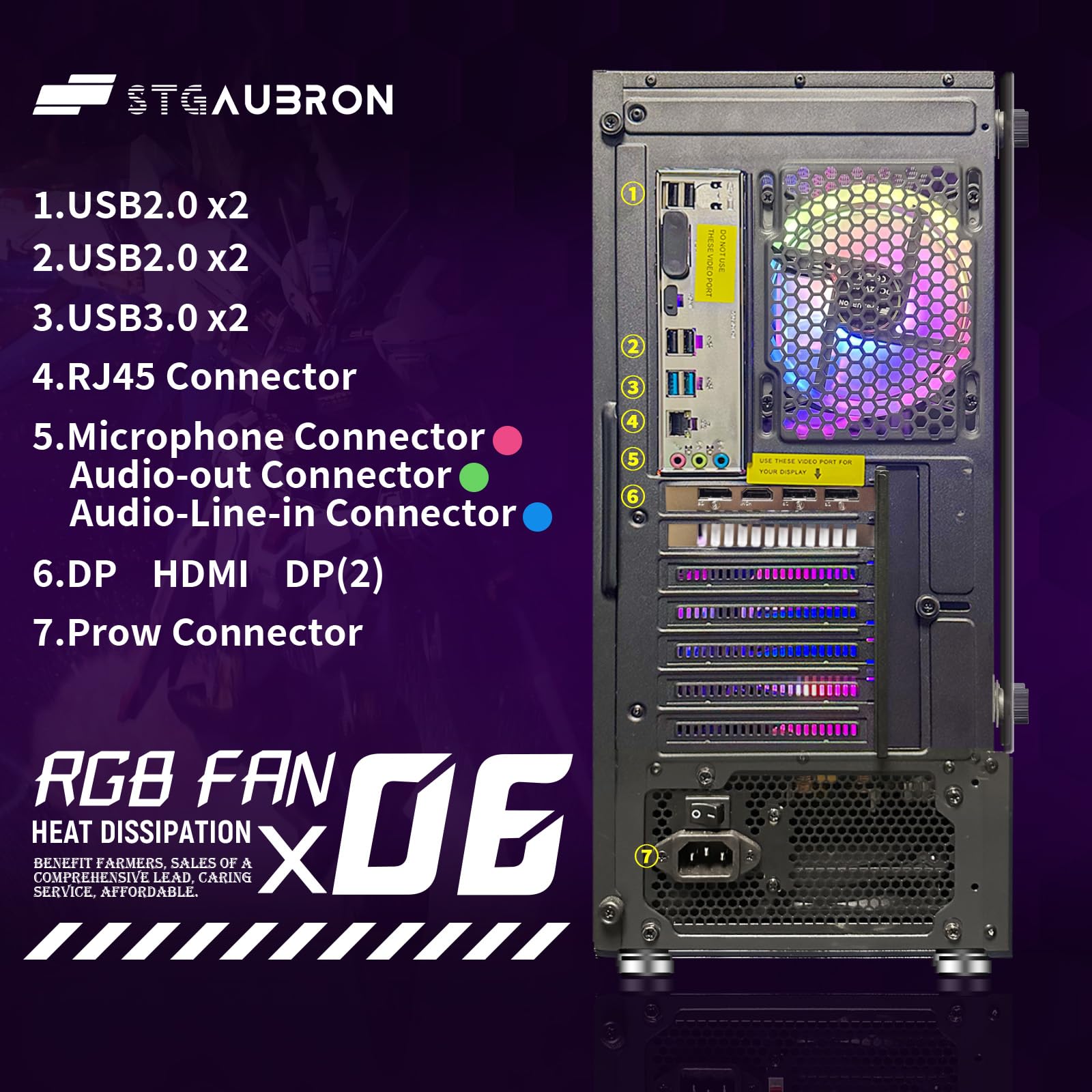 STGAubron Gaming PC Computer Desktop, GeForce GTX 1660 Ti 6G, Intel Core I7 up to 3.9GHz, 16G RAM, 512G SSD, WiFi 6, BT 5.0, RGB Fan x 4, Windows 11 Home,White - Flex Gamingproduct_type