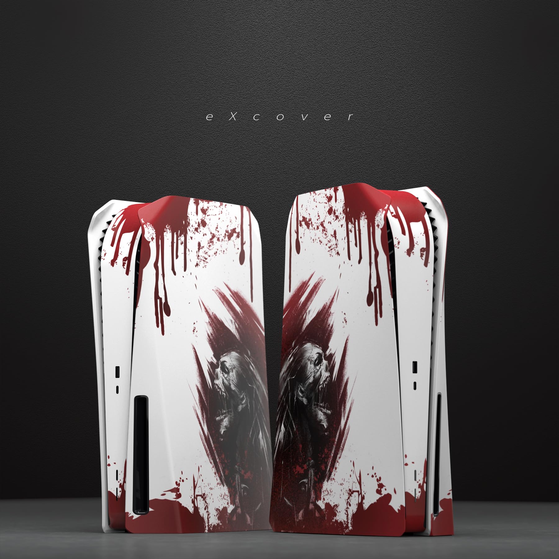 eXtremeRate eXcover The Great Wave Top Bottom Cover Compatible with ps5 Console Disc Edition, Replacement Faceplate Backplate Shell Skin Compatible with ps5 Disc Version Console - Flex Gamingproduct_type