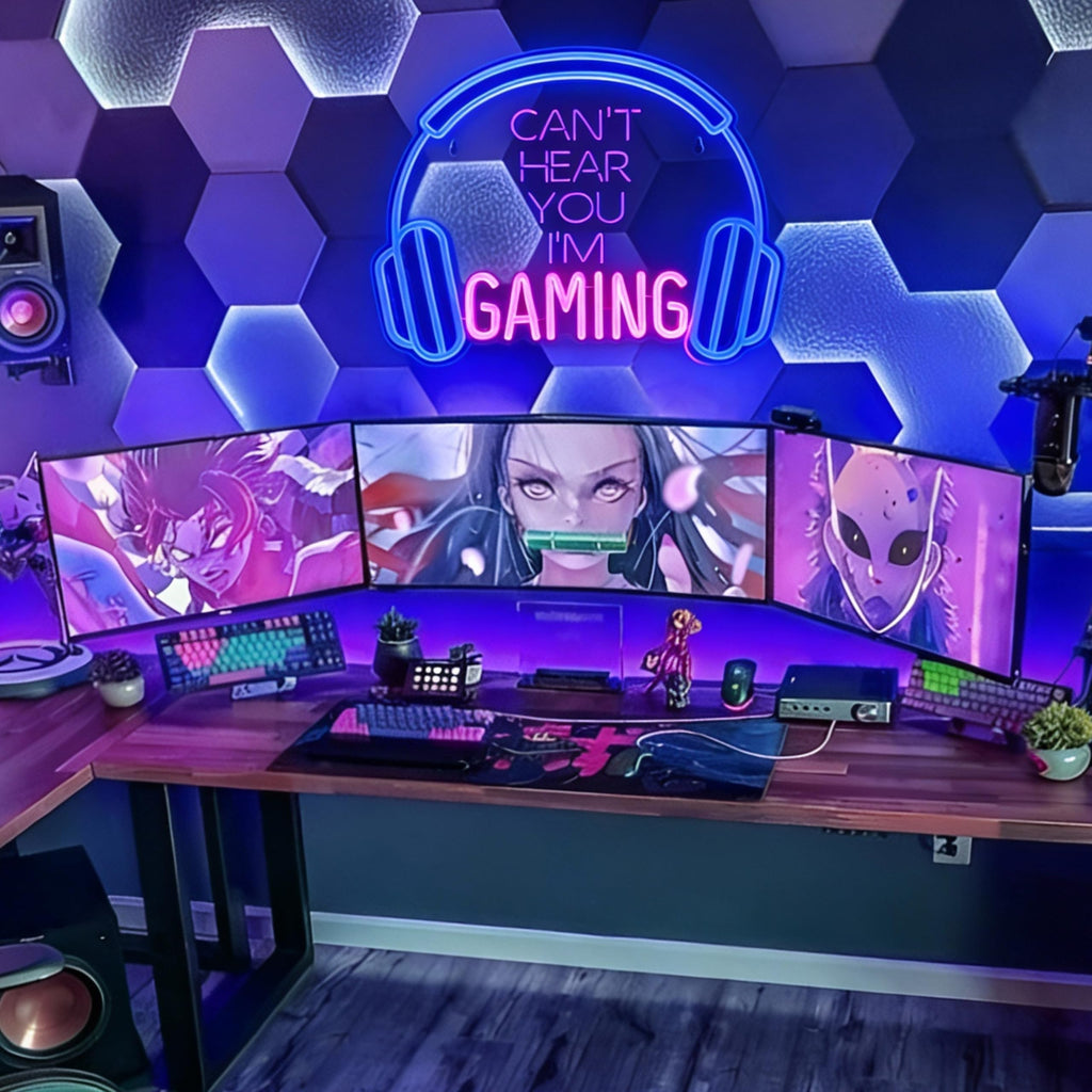 Kavaas Gamer Neon Sign, UV Printed Gaming Neon Sign for Gamer Room Decor - LED Video Game Neon Lights for Bedroom Boys, Gaming Wall decor - Best Gamer Gifts for Teenage Boys, Christmas - Flex Gamingproduct_type