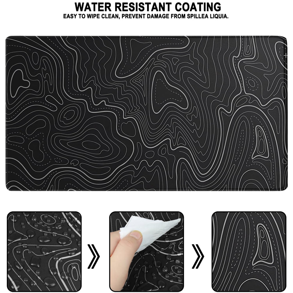 Large Gaming Mouse Pad, Waterproof Extra Large Mousepad with Stitched Edges, 31.5" x 15.7" Non-Slip Rubber Base Office Big Long Keyboard Pad for Office Gamer Home XXL, Black - Flex Gamingproduct_type