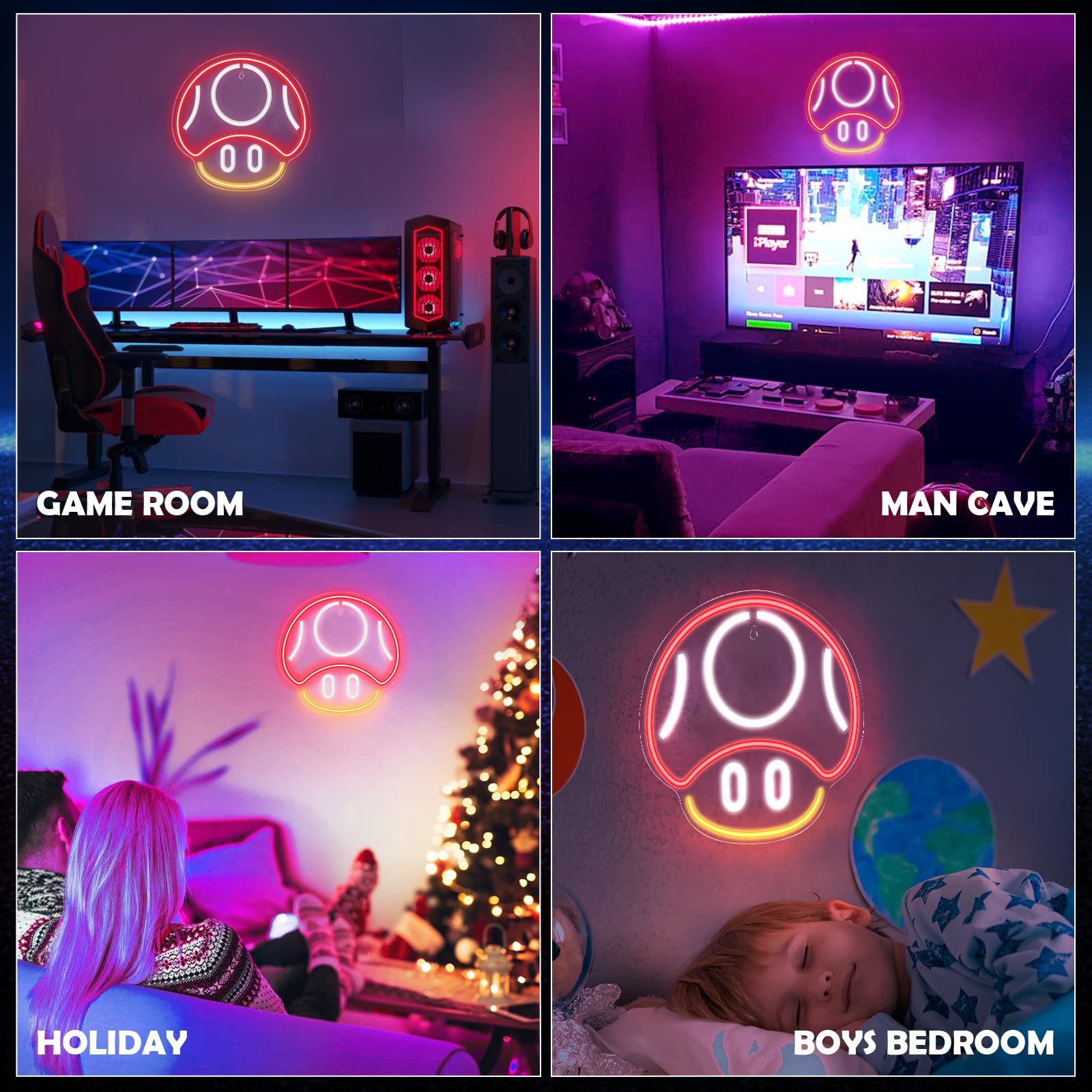 Kavaas Gamer Neon Sign, UV Printed Gaming Neon Sign for Gamer Room Decor - LED Video Game Neon Lights for Bedroom Boys, Gaming Wall decor - Best Gamer Gifts for Teenage Boys, Christmas - Flex Gamingproduct_type