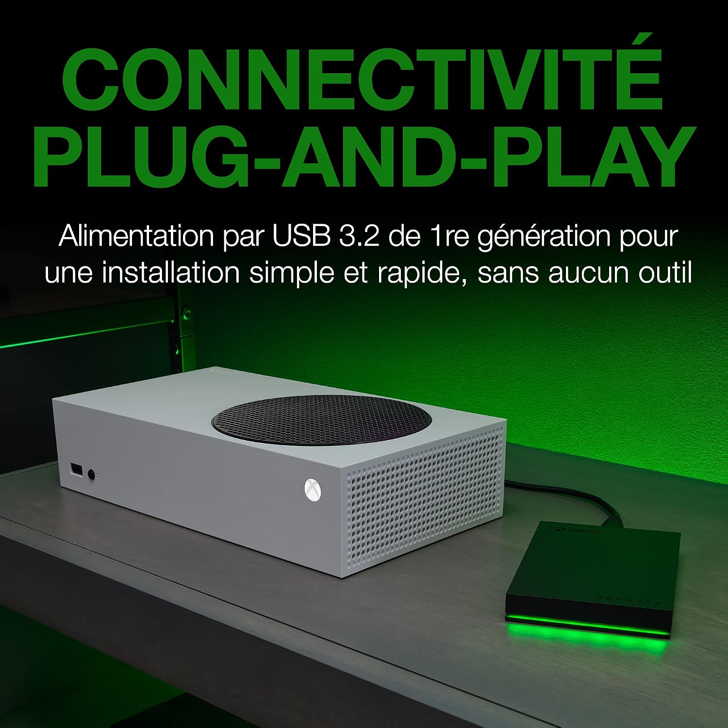 Seagate Game Drive for Xbox, 5TB, External Hard Drive Portable, USB 3.2 Gen 1, White with Built-in Green LED bar, Xbox Certified, 2 Year Rescue Services (STKX5000100) - Flex Gamingproduct_type