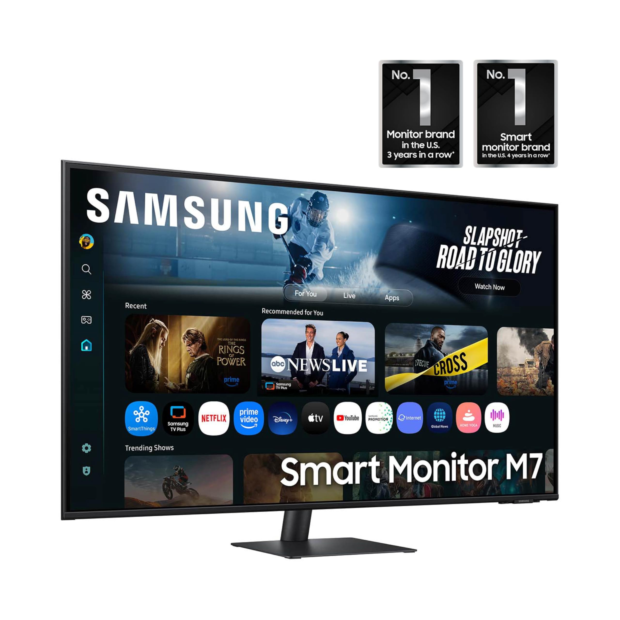 Samsung 43” Smart Monitor M7 (M70F) 4K UHD Display, Samsung Vision AI, Smart TV Apps, Gaming Hub, USB-C, HDMI and USB-A, Black, LS43FM702UNXZA, 2025 - Flex Gamingproduct_type