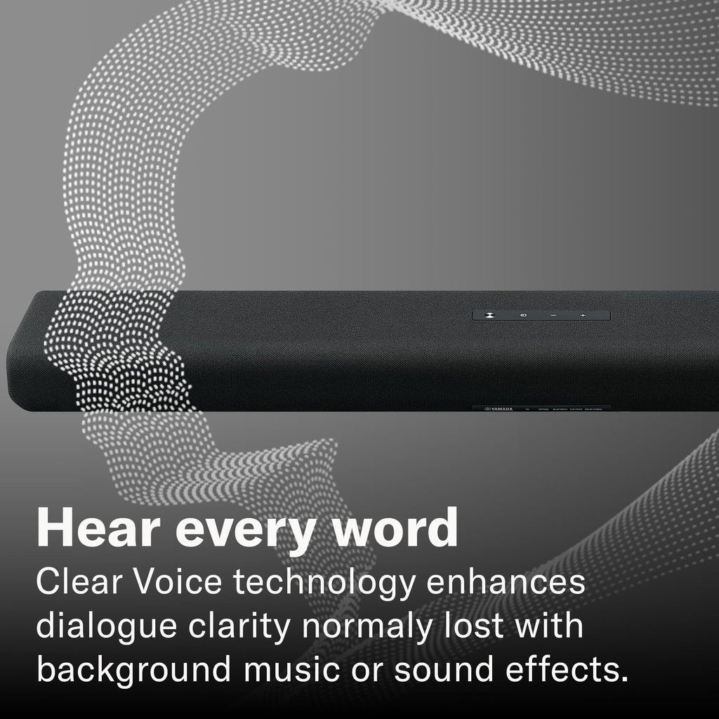Yamaha SR-B30A Sound bar with Built-in Subwoofers, Dolby Atmos Sound bar for TV, Home Theater Sound System for TV, Bluetooth, Black - Flex Gamingproduct_type