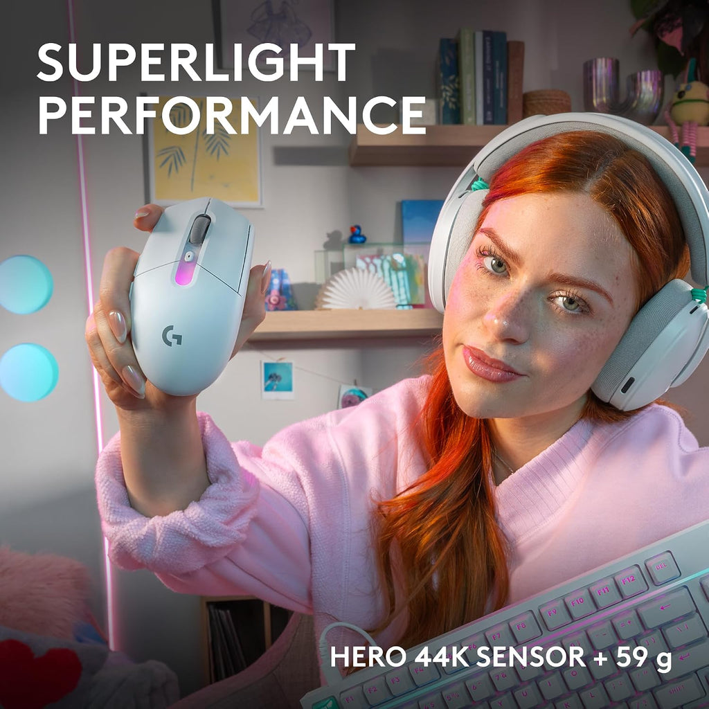 Logitech G305 Lightspeed Wireless Gaming Mouse, Hero Sensor, 12,000 DPI, Lightweight, 6 Programmable Buttons, 250h Battery, On-Board Memory, Compatible with PC, Mac - Black - Flex Gamingproduct_type