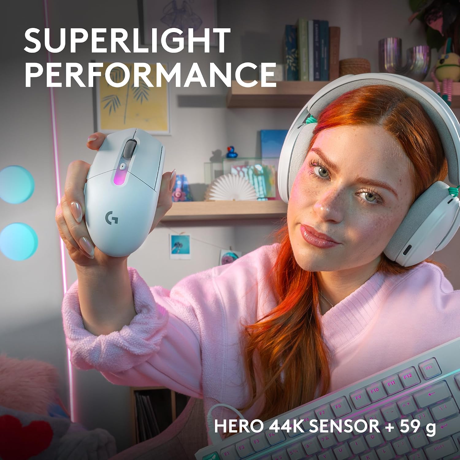 Logitech G305 Lightspeed Wireless Gaming Mouse, Hero Sensor, 12,000 DPI, Lightweight, 6 Programmable Buttons, 250h Battery, On-Board Memory, Compatible with PC, Mac - Black - Flex Gamingproduct_type