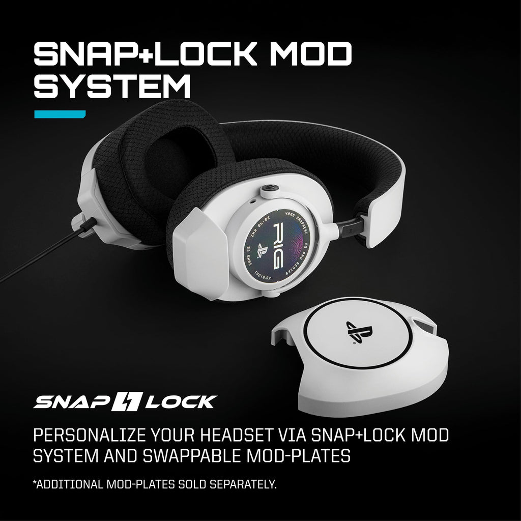 RIG R5 Spear PRO HS Wired Gaming Headset Officially Licensed for PlayStation, PS5, PS4, PC - 40mm Graphene Drivers, Tempest 3D Audio, Flip-to-Mute Mic, Memory Foam Cushions, 3.5mm -Black - Flex Gamingproduct_type