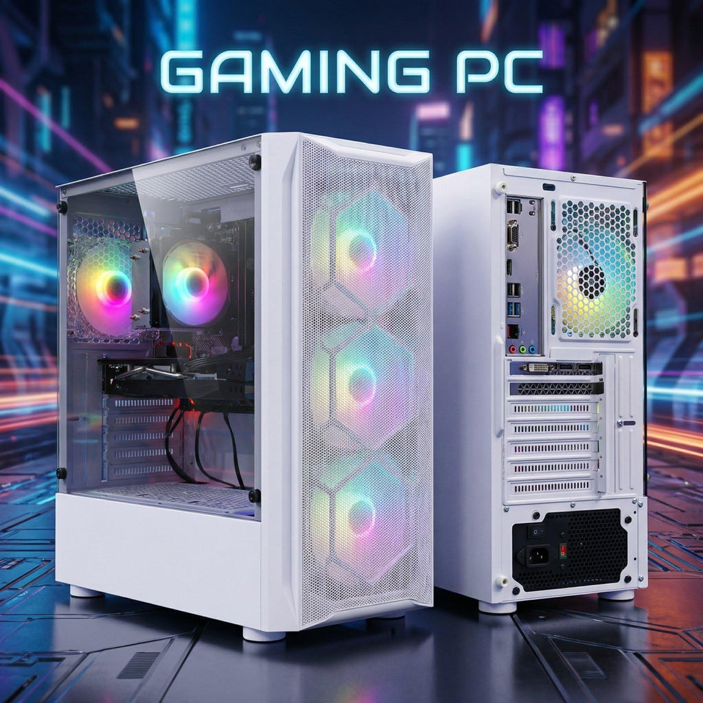 STGAubron Gaming PC Computer Desktop, GeForce GTX 1660 Ti 6G, Intel Core I7 up to 3.9GHz, 16G RAM, 512G SSD, WiFi 6, BT 5.0, RGB Fan x 4, Windows 11 Home,White - Flex Gamingproduct_type