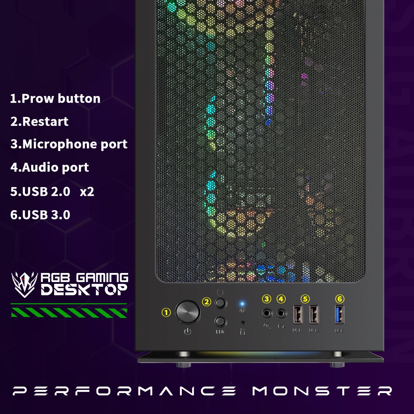 STGAubron Gaming PC Computer Desktop, GeForce GTX 1660 Ti 6G, Intel Core I7 up to 3.9GHz, 16G RAM, 512G SSD, WiFi 6, BT 5.0, RGB Fan x 4, Windows 11 Home,White - Flex Gamingproduct_type