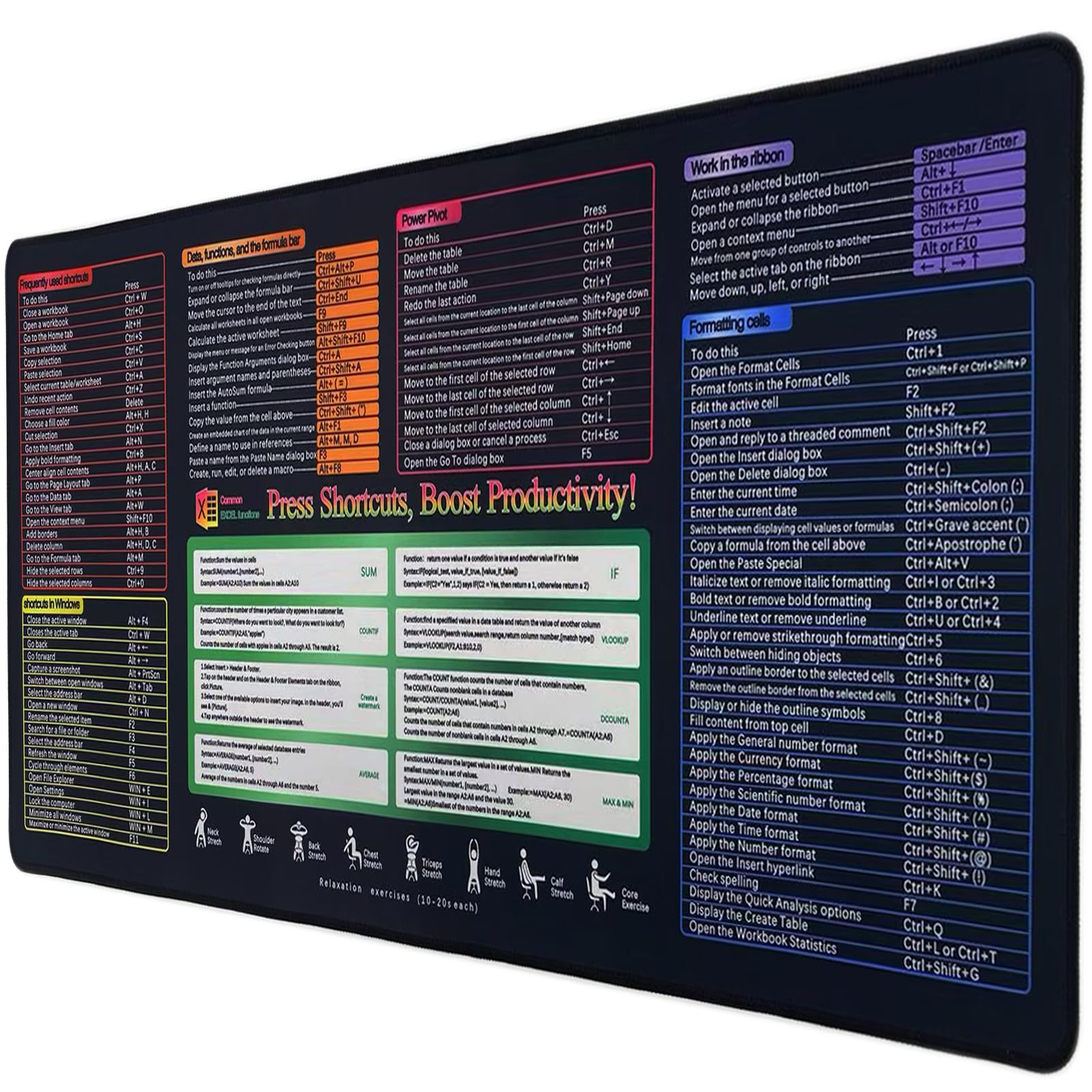 XXL Professional Large Mouse Pad & Computer Game Mouse Mat (35.4x15.7x0.1IN, Map) (90 * 40 Map) - Flex Gamingproduct_type