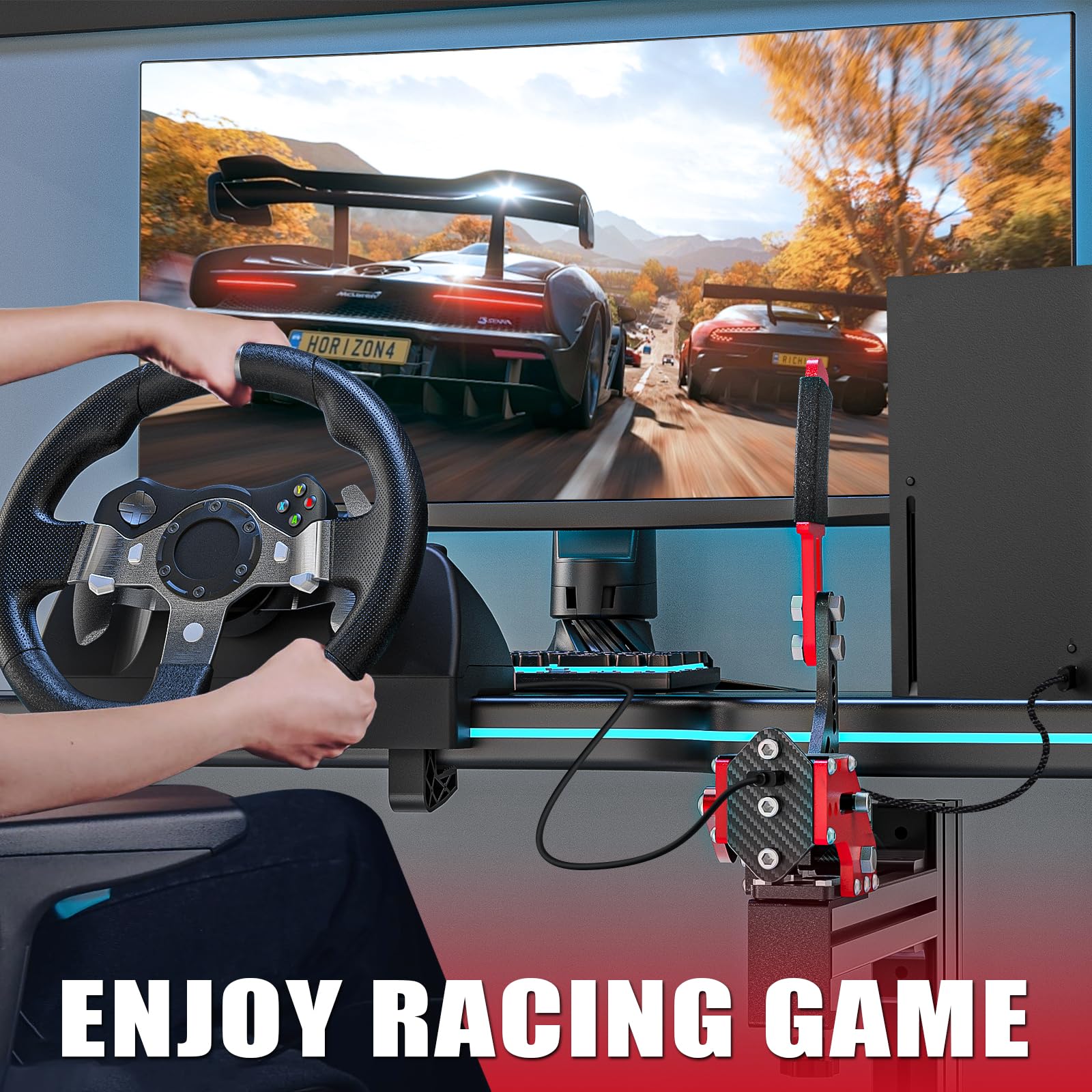 aikeec USB Handbrake for PS4 PS5: Compatible with Logitech G27 G29- PC Handbrake Compatible for G27 G29 G920 Thrusmsater T300 T500 Sim Racing Handbrake - Flex Gamingproduct_type