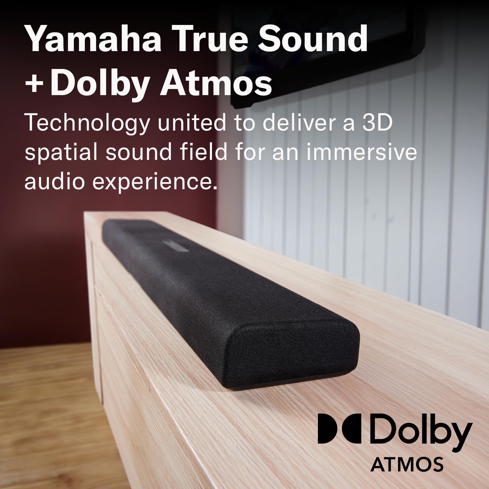 Yamaha SR-B30A Sound bar with Built-in Subwoofers, Dolby Atmos Sound bar for TV, Home Theater Sound System for TV, Bluetooth, Black - Flex Gamingproduct_type