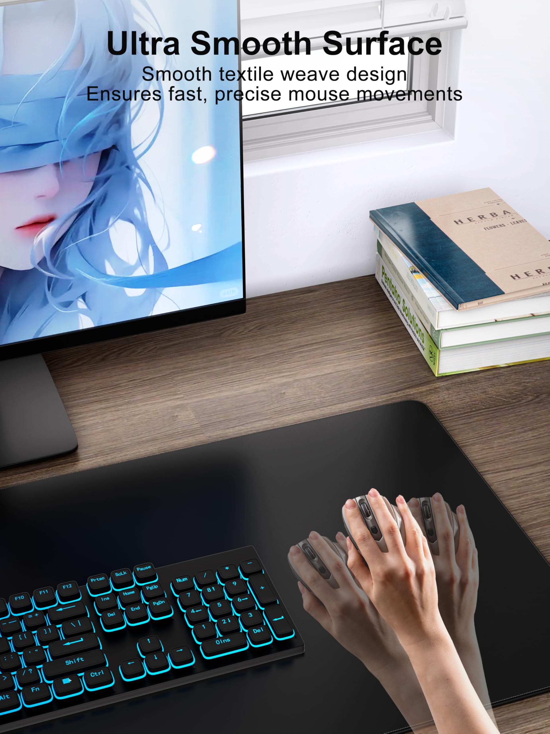 TopMade Wireless Charging RGB Mouse Pad, Waterproof Gaming Desk Mat with 4 Light Modes & 11 RGB Colors, 31.5"x15.75" XXL Large Desk Pad(Includes 20W PD Power Adapter & 6.56ft Woven Cable) - Flex Gamingproduct_type
