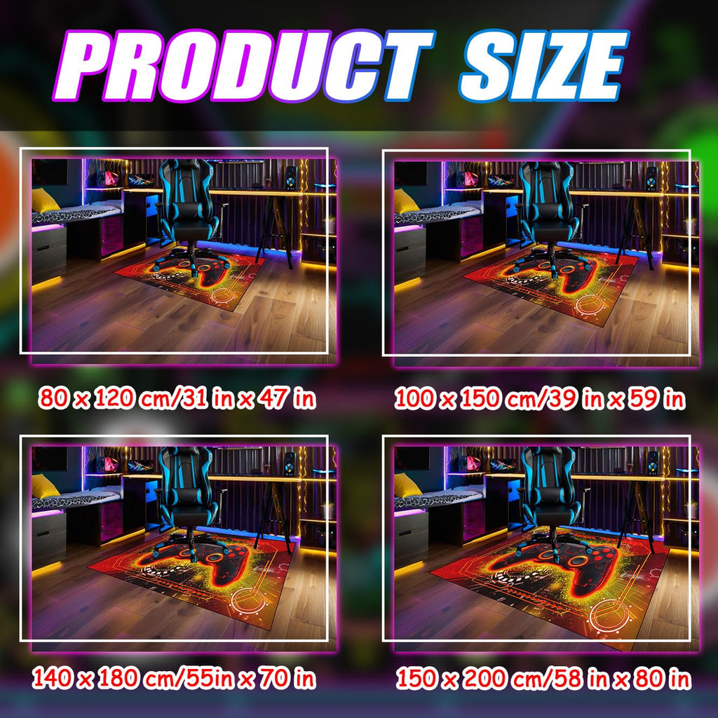 Video Game Shaped Carpet Rug - Gamepad Shaped Area Rug for Boys Bedroom Gaming Themed Area Rugs Kids Boys Gaming Room Decor, 4.5x6 Feet - Flex Gamingproduct_type