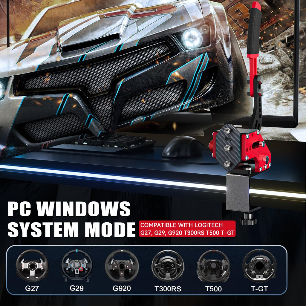 aikeec USB Handbrake for PS4 PS5: Compatible with Logitech G27 G29- PC Handbrake Compatible for G27 G29 G920 Thrusmsater T300 T500 Sim Racing Handbrake - Flex Gamingproduct_type