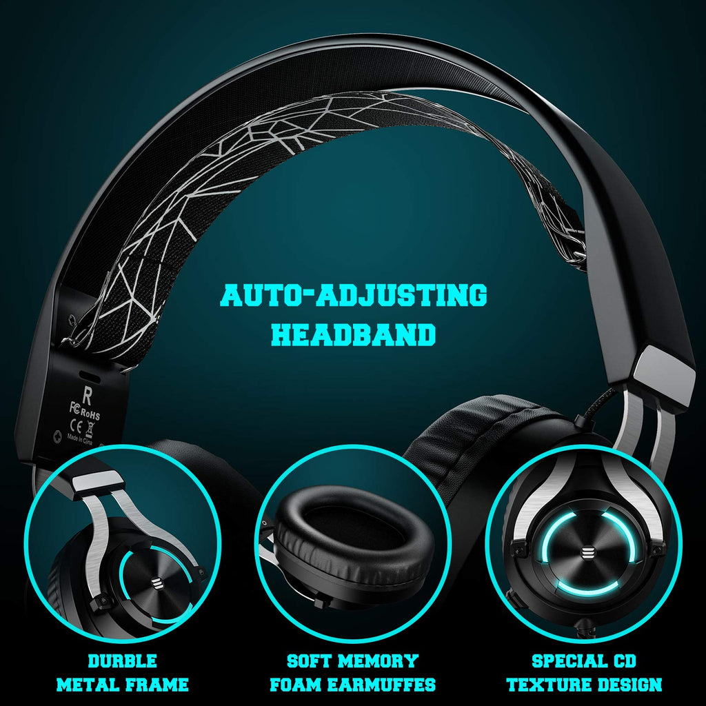 EKSA USB Gaming Headset for PC, Computer Gaming Headphones with Detachable Microphone Noise Cancelling, 7.1 Surround Sound, 50MM Driver, Wired Headset for PS4 PS5, Xbox One, Laptop (Yellow) - Flex Gamingproduct_type