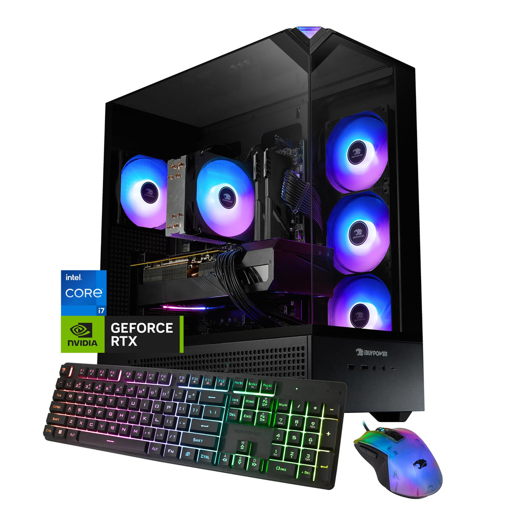 iBUYPOWER Element Gaming PC Desktop Computer AMD Ryzen 9 7900X CPU, NVIDIA GeForce RTX 5070 12GB GPU, 32GB DDR5 RAM, 1TB NVMe SSD, Windows 11 Home, Gamer Keyboard and Mouse - EWA9N5702 - Flex Gamingproduct_type