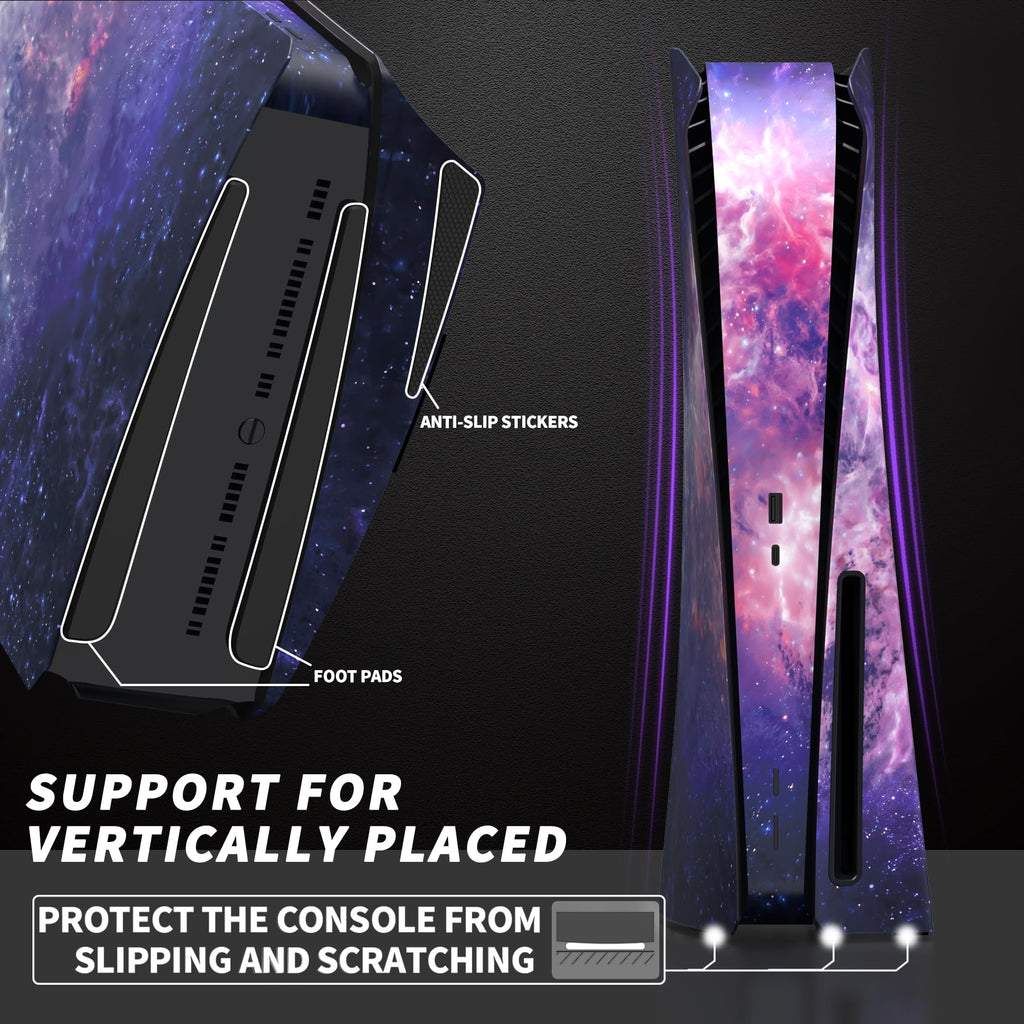 eXtremeRate eXcover The Great Wave Top Bottom Cover Compatible with ps5 Console Disc Edition, Replacement Faceplate Backplate Shell Skin Compatible with ps5 Disc Version Console - Flex Gamingproduct_type