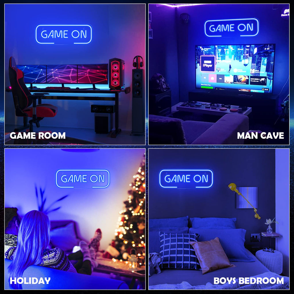 Kavaas Gamer Neon Sign, UV Printed Gaming Neon Sign for Gamer Room Decor - LED Video Game Neon Lights for Bedroom Boys, Gaming Wall decor - Best Gamer Gifts for Teenage Boys, Christmas - Flex Gamingproduct_type