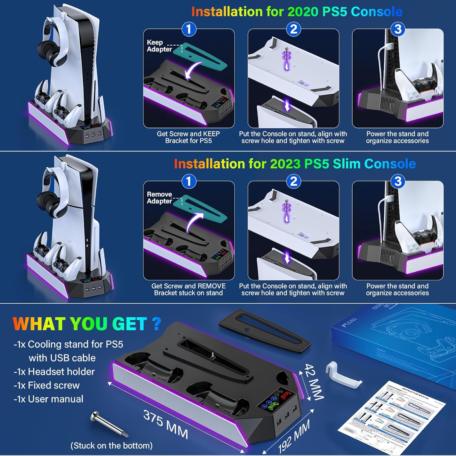 PS5 Cooling Station with Controller Charger: Elevate Your Gaming Experience - Flex Gamingproduct_type