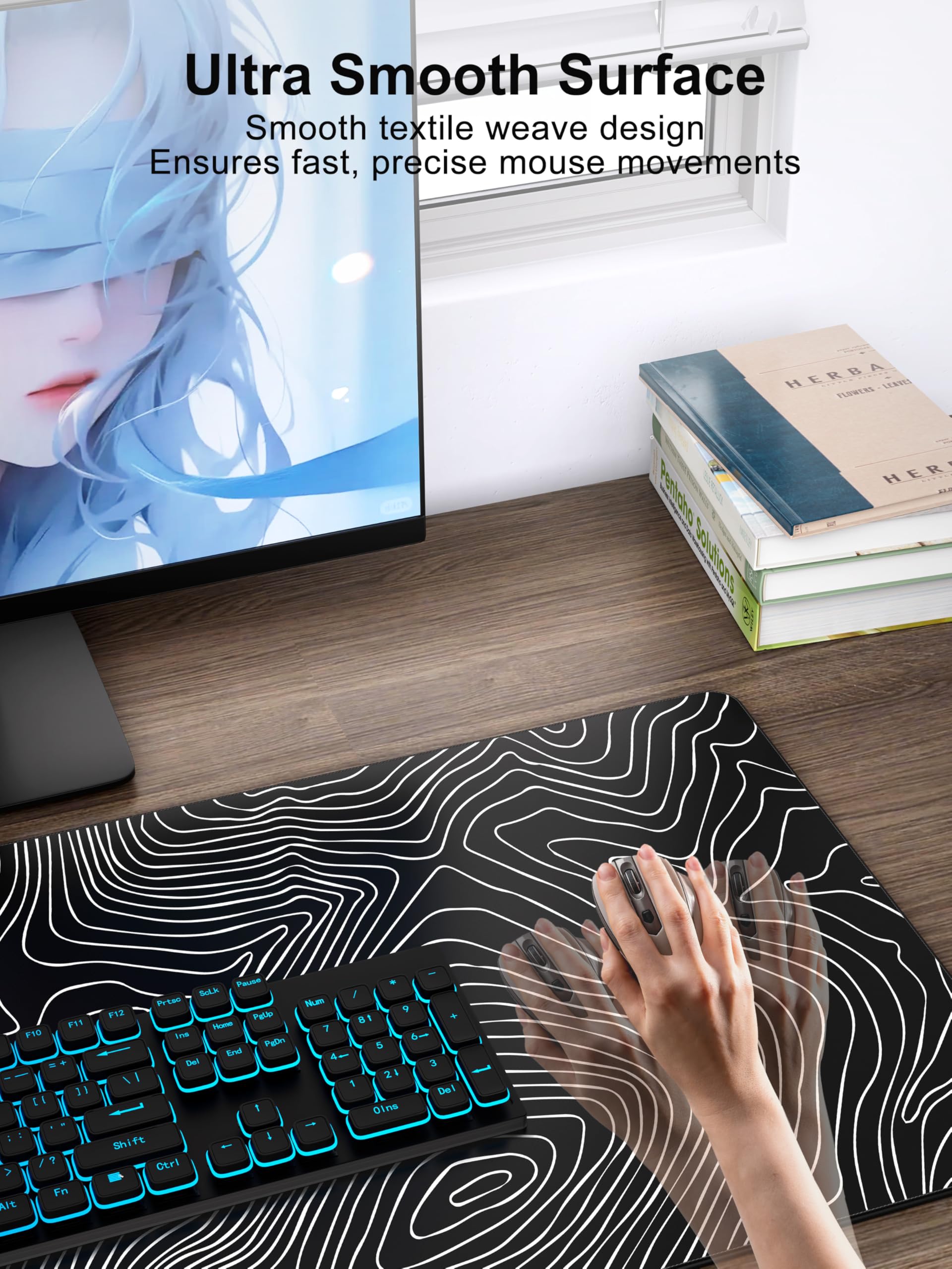 TopMade Wireless Charging RGB Mouse Pad, Waterproof Gaming Desk Mat with 4 Light Modes & 11 RGB Colors, 31.5"x15.75" XXL Large Desk Pad(Includes 20W PD Power Adapter & 6.56ft Woven Cable) - Flex Gamingproduct_type