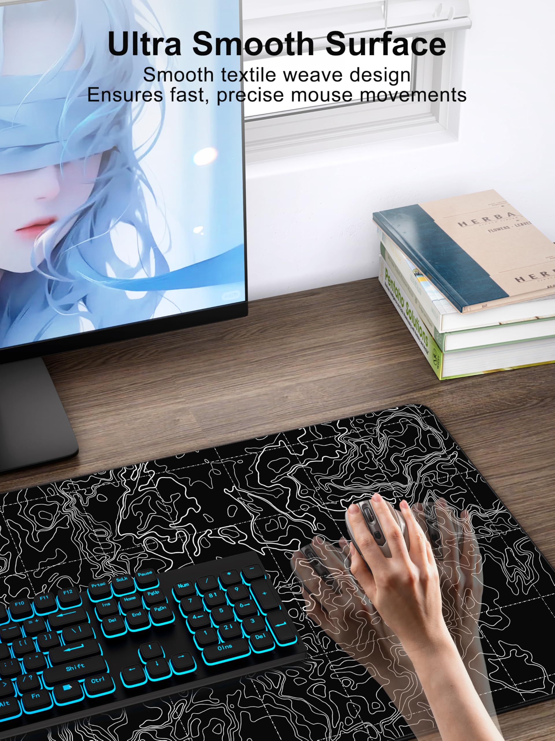 TopMade Wireless Charging RGB Mouse Pad, Waterproof Gaming Desk Mat with 4 Light Modes & 11 RGB Colors, 31.5"x15.75" XXL Large Desk Pad(Includes 20W PD Power Adapter & 6.56ft Woven Cable) - Flex Gamingproduct_type
