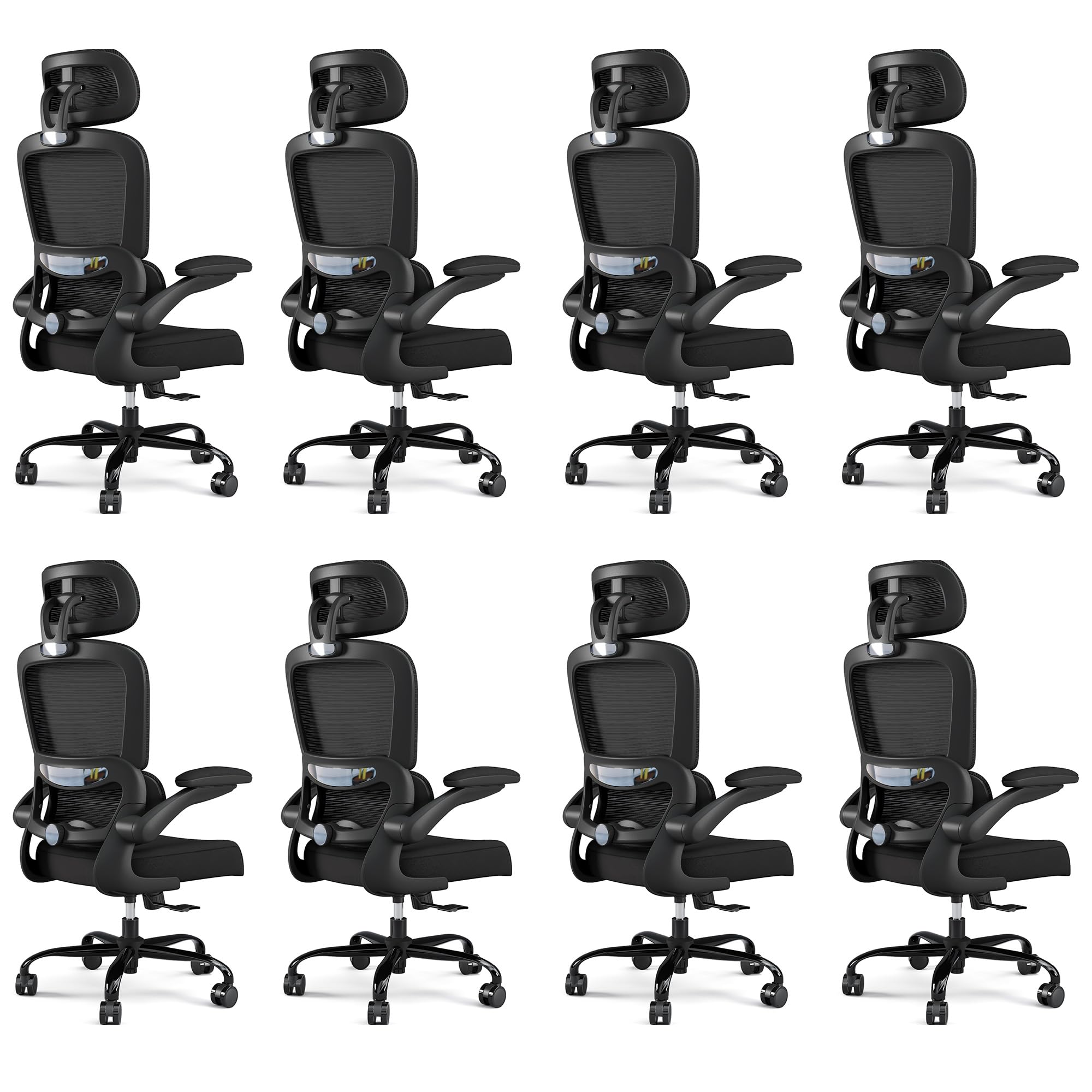TRALT Office Chair Ergonomic Desk Chair, 330 LBS Home Mesh Office Desk Chairs with Wheels, Comfortable Gaming Chairs (1, Black) - Flex Gamingproduct_type