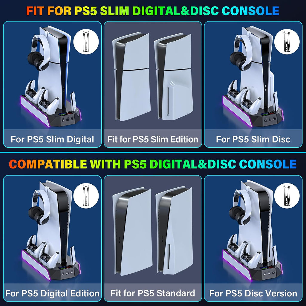 PS5 Cooling Station with Controller Charger: Elevate Your Gaming Experience - Flex Gamingproduct_type