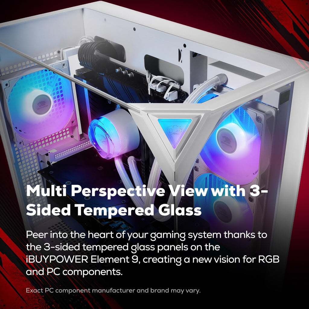 iBUYPOWER Element Gaming PC Desktop Computer AMD Ryzen 9 7900X CPU, NVIDIA GeForce RTX 5070 12GB GPU, 32GB DDR5 RAM, 1TB NVMe SSD, Windows 11 Home, Gamer Keyboard and Mouse - EWA9N5702 - Flex Gamingproduct_type