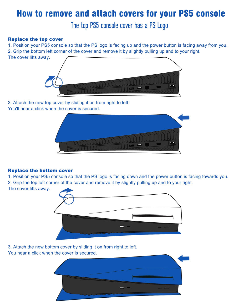 Joso Faceplate for PS5 Disc Edition, Anti-Scratch Dustproof Case Replacement, Cover Skin Compatible with PS5 Console with a Disc Drive, Plates for PS5 Accessories, Easy Installation - Black - Flex Gamingproduct_type