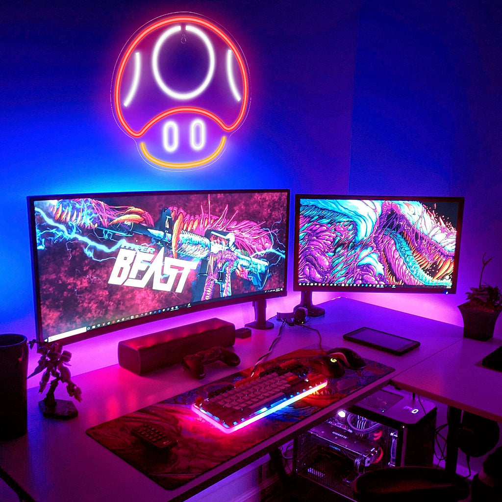 Kavaas Gamer Neon Sign, UV Printed Gaming Neon Sign for Gamer Room Decor - LED Video Game Neon Lights for Bedroom Boys, Gaming Wall decor - Best Gamer Gifts for Teenage Boys, Christmas - Flex Gamingproduct_type