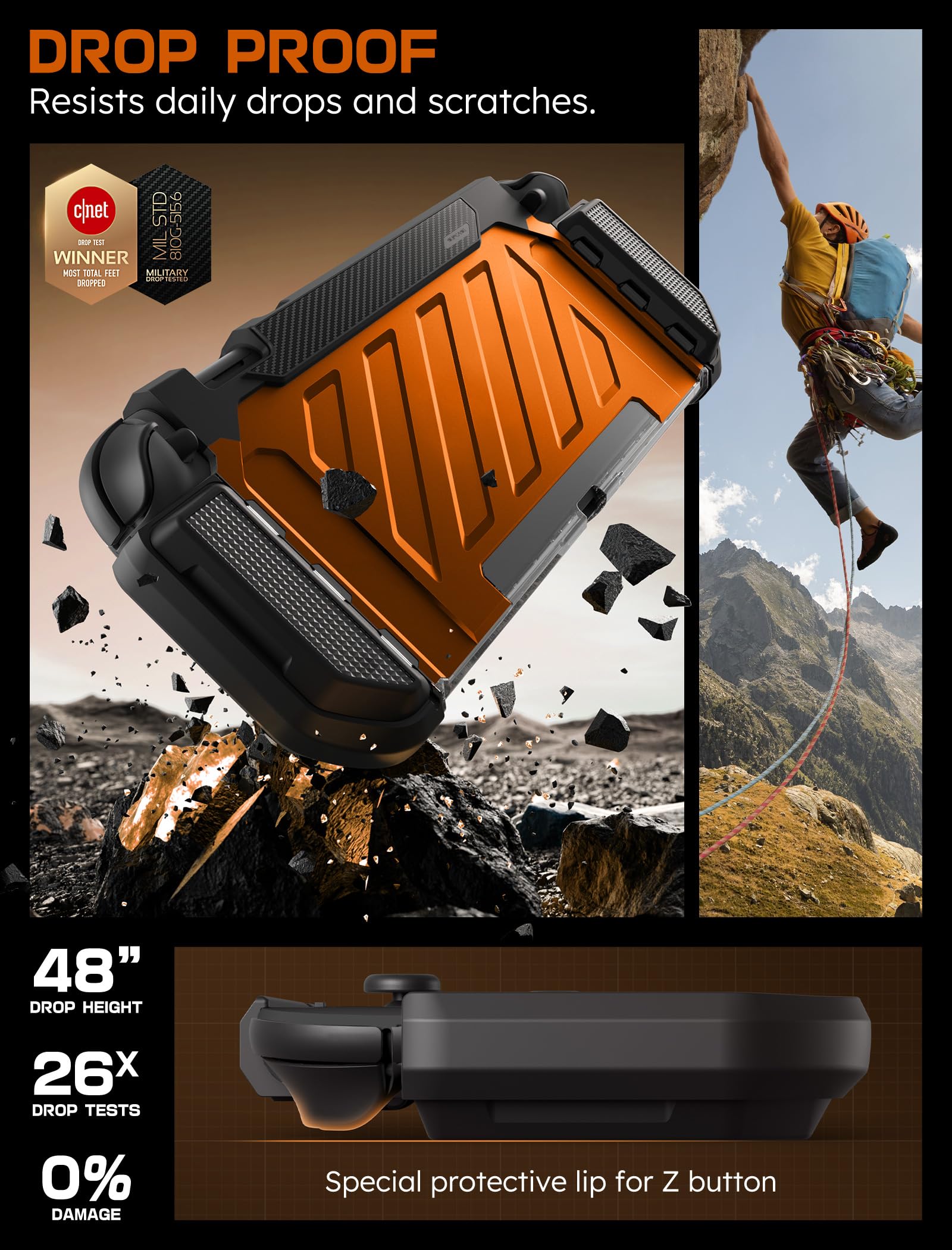 SUPCASE Unicorn Beetle Pro Case for Nintendo Switch 2 2025, [Military-Grade Protection] [Joy Con Remove Friendly] Dockable Integrated Cover Accessories Compatible with Switch 2, Black - Flex Gamingproduct_type
