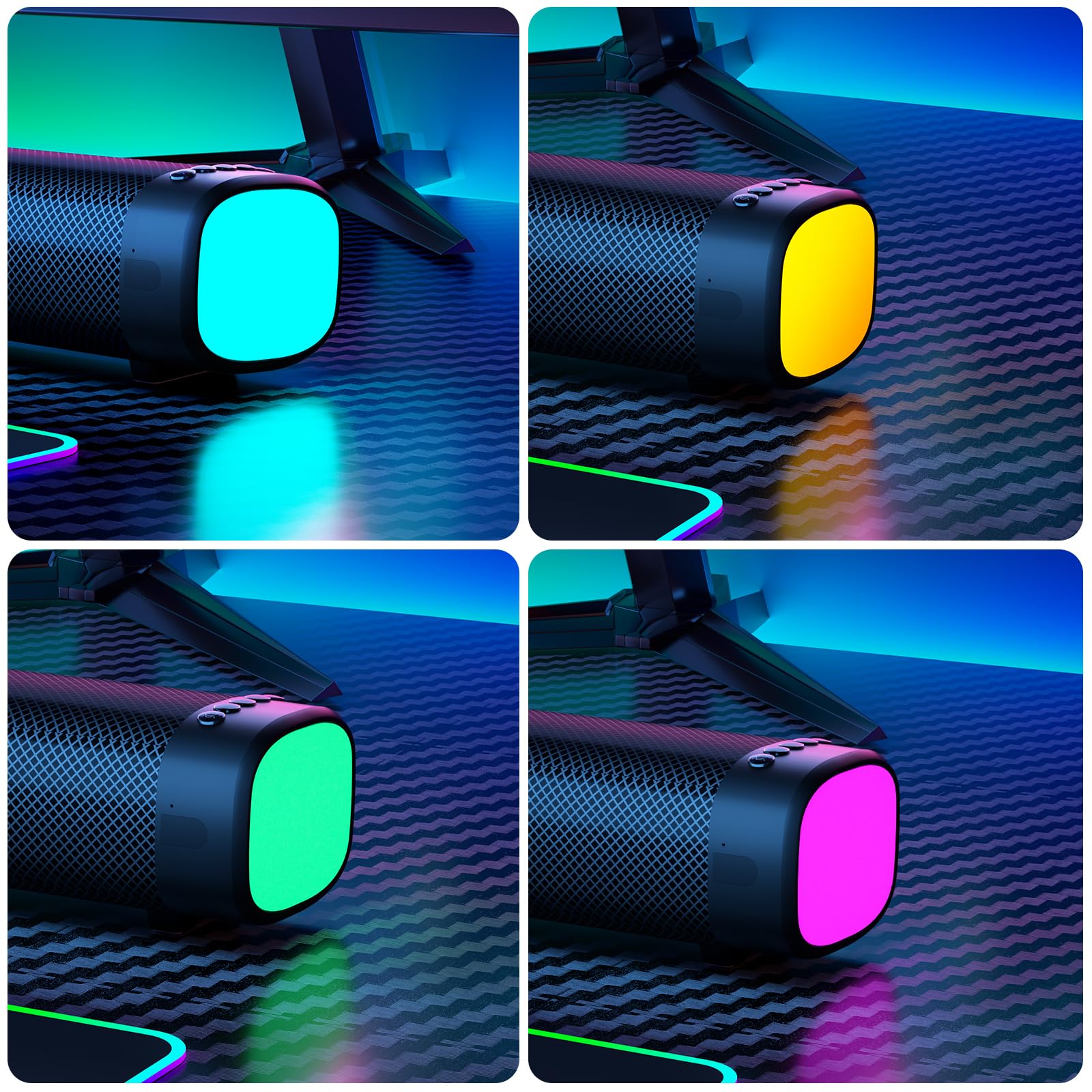 Sound Bar for Smart TV, 100W Sound Bar with 3 Dynamic RGB Lights,Bluetooth 5.3, ARC/Opt/AUX Connect, Dynamic Volume 3 Equalizer Modes,2 in 1 Detachable Soundbar for TV/PC/Gaming/Projectors - Flex Gamingproduct_type