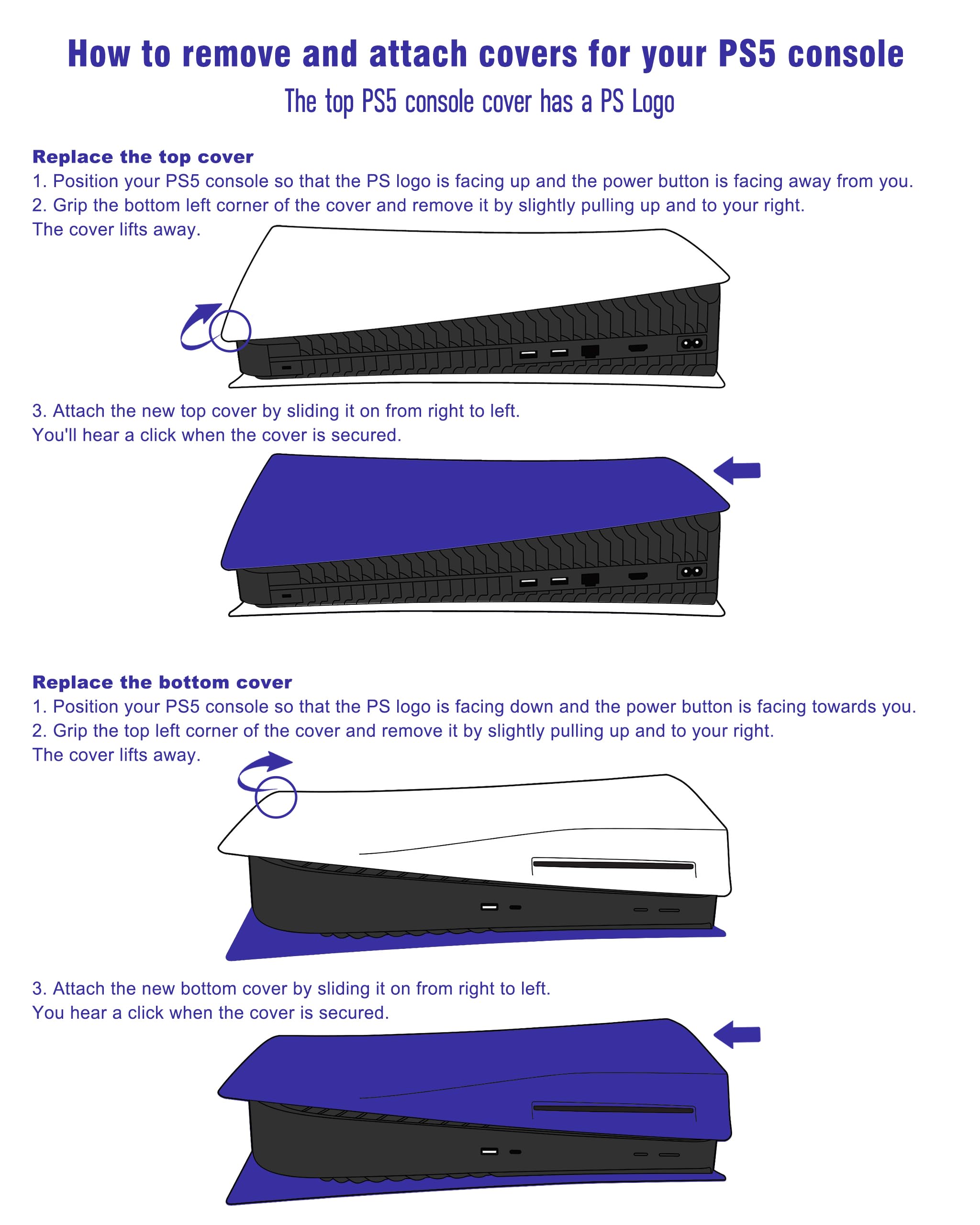 Joso Faceplate for PS5 Disc Edition, Anti-Scratch Dustproof Case Replacement, Cover Skin Compatible with PS5 Console with a Disc Drive, Plates for PS5 Accessories, Easy Installation - Black - Flex Gamingproduct_type