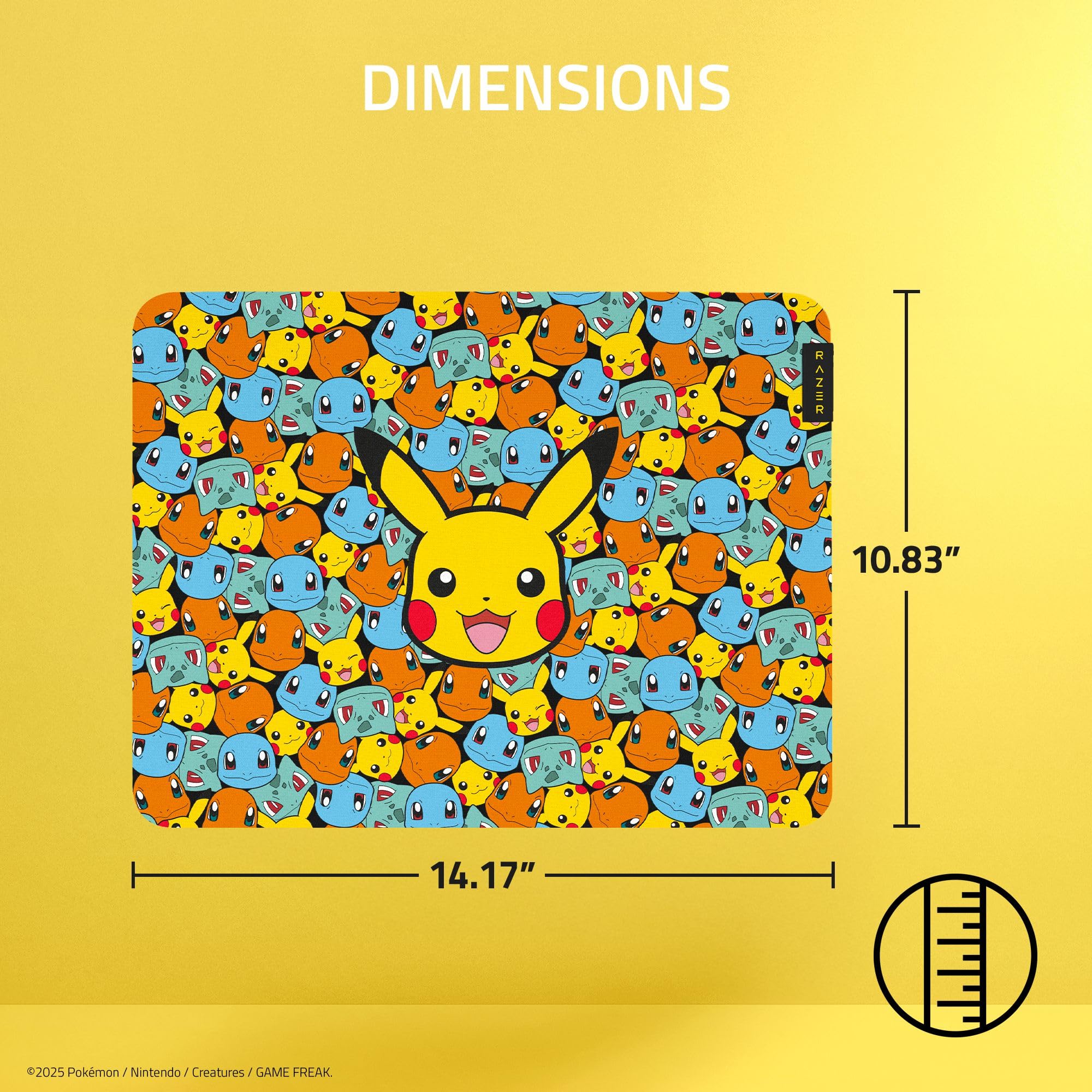 Razer Gigantus V2 Soft Gaming Mouse Pad (Medium): Textured Micro-Weave Cloth Surface - Thick, High-Density Rubber Foam - Non Slip Base - Pokémon Edition - Flex Gamingproduct_type