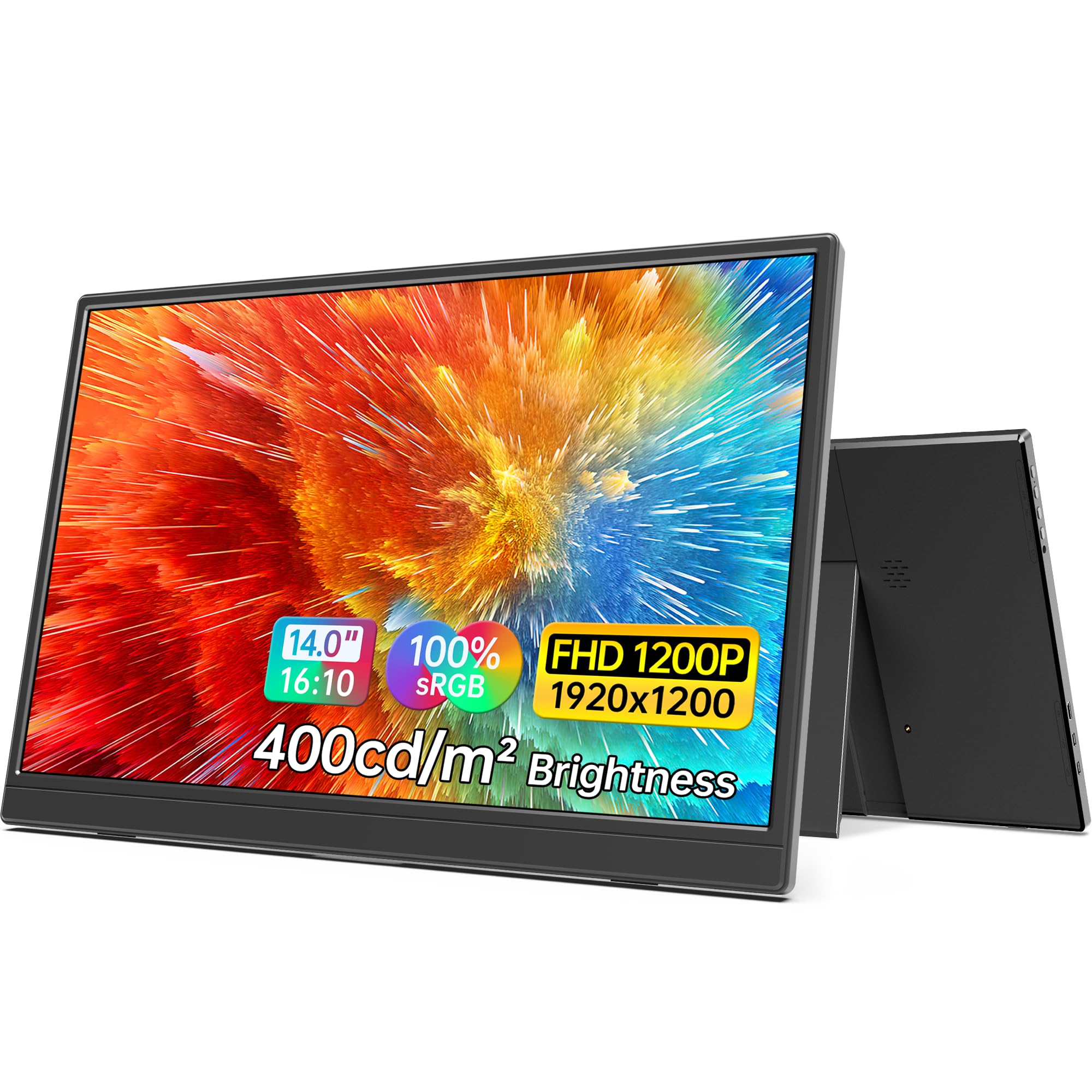 MNN Portable Monitor 15.6inch FHD 1080P 60Hz USB C HDMI Gaming Ultra-Slim IPS Display w/Smart Cover & Speakers,HDR Plug&Play, External Monitor for Laptop PC Phone Mac (15.6'' 1080P) - Flex Gamingproduct_type