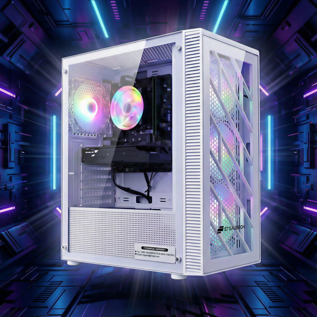 STGAubron Prebuilt Gaming PC Desktop, Radeon RX 560 4G, Intel Core i5 up to 3.6GHz, 16G RAM, 512G SSD, WiFi 6, BT 5.0, RGB Fan x2, Windows 11 Home - Flex Gamingproduct_type