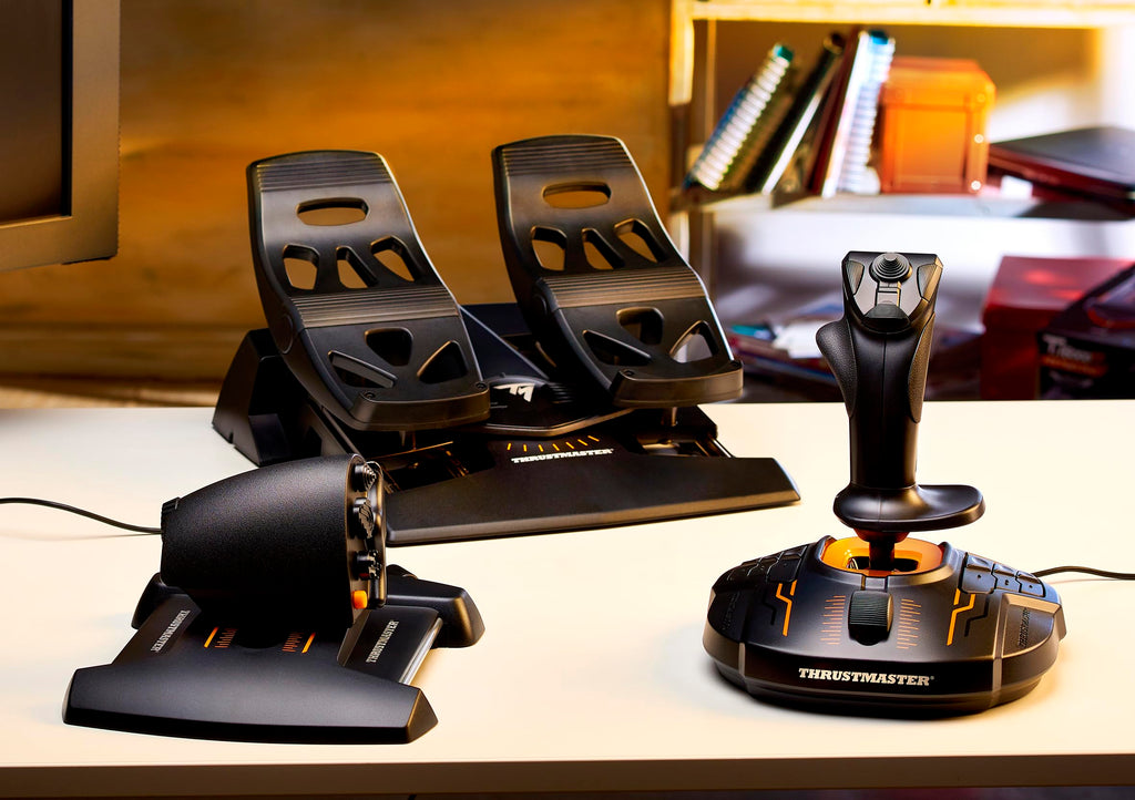 Thrustmaster T16000M FCS Space Sim Duo Combat Flight Sim Joystick - PC | Dual Hall-Effect sticks, 32 programable buttons, weighted bases, 8-way hat switch, 4 axes, twist rudder, integrated throttle - Flex Gamingproduct_type