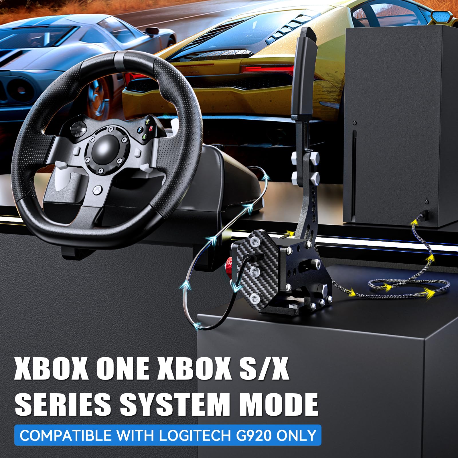 aikeec USB Handbrake for PS4 PS5: Compatible with Logitech G27 G29- PC Handbrake Compatible for G27 G29 G920 Thrusmsater T300 T500 Sim Racing Handbrake - Flex Gamingproduct_type