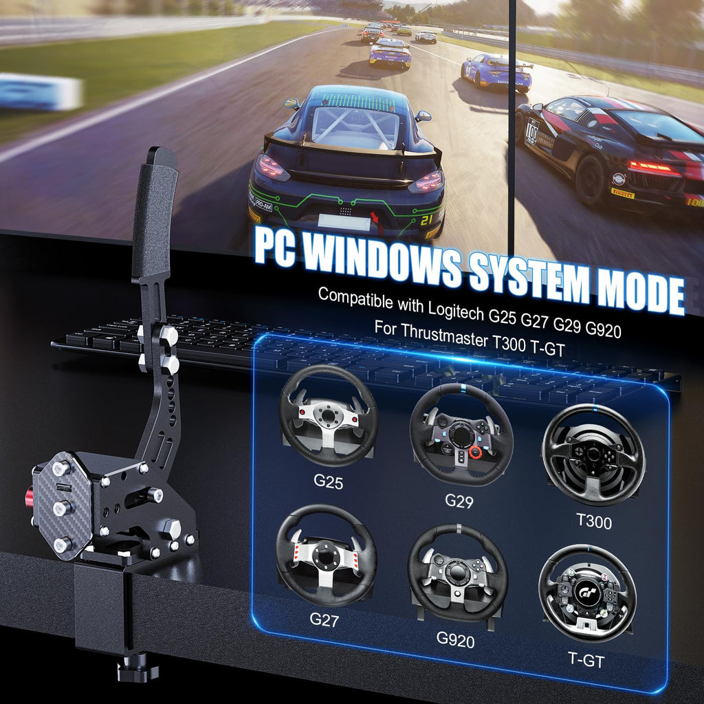 aikeec USB Handbrake for PS4 PS5: Compatible with Logitech G27 G29- PC Handbrake Compatible for G27 G29 G920 Thrusmsater T300 T500 Sim Racing Handbrake - Flex Gamingproduct_type