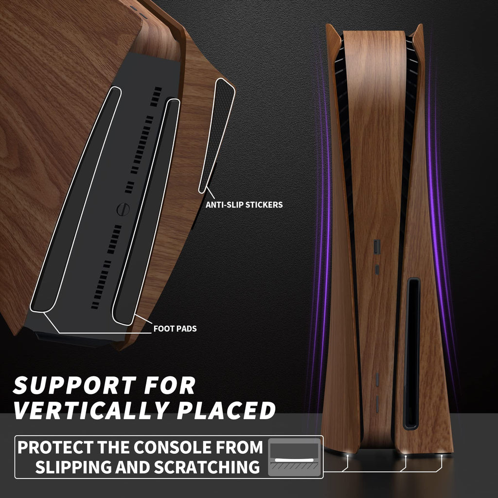 eXtremeRate eXcover The Great Wave Top Bottom Cover Compatible with ps5 Console Disc Edition, Replacement Faceplate Backplate Shell Skin Compatible with ps5 Disc Version Console - Flex Gamingproduct_type