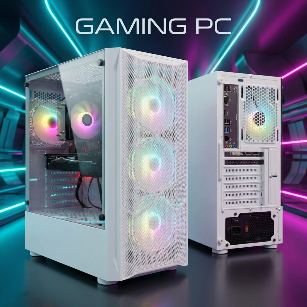 STGAubron Gaming PC Desktop Computer, Intel Core i7 up to 3.9GHz, Radeon RX 580 8G, 16G RAM, 512G SSD, WiFi 6, BT 5.0, RGB Fan x4, Windows 11 Home - Flex Gamingproduct_type