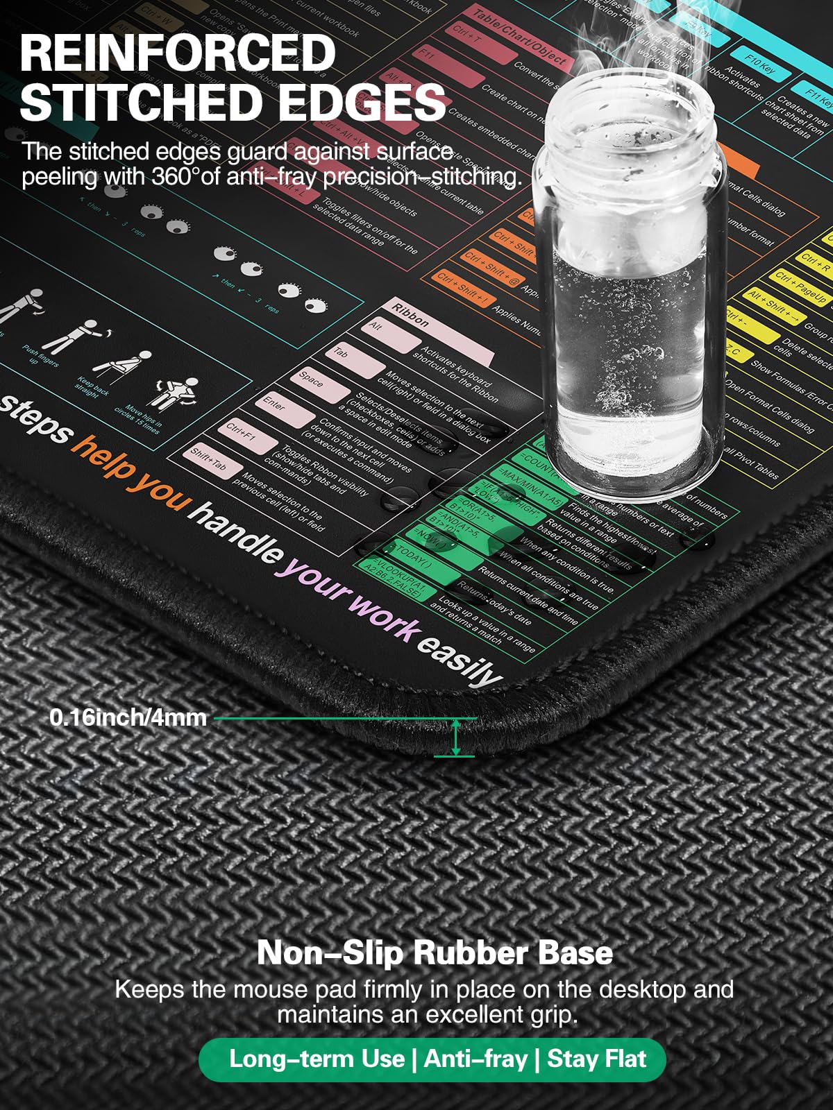 XXL Mouse Pad with Phone Holder - Black, RGB Desk Mat with 15W Fast Charging, LED Gaming Mousepad with 11 Light Colors, Waterproof Non-Slip Pad for Office & Home (Wave) - Flex Gamingproduct_type