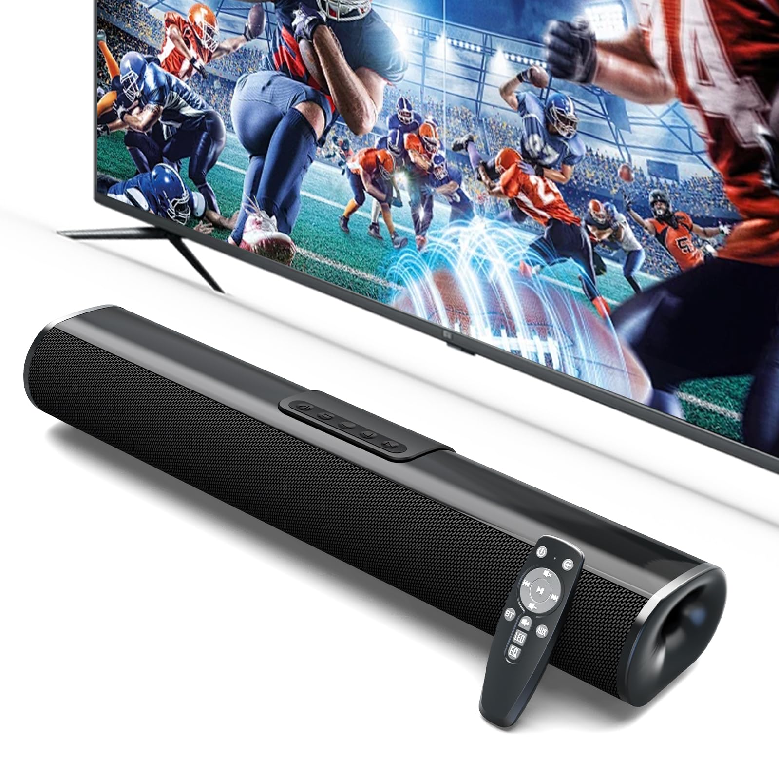100W Sound Bar for Smart TV, 2.2 ch Soundbar with Bluetooth 5.3/ARC/Opt/AUX Connect, Surround Sound System for TV with 4 Speakers, Home Audio Surround Sound System for TV PC Projector - Flex Gamingproduct_type
