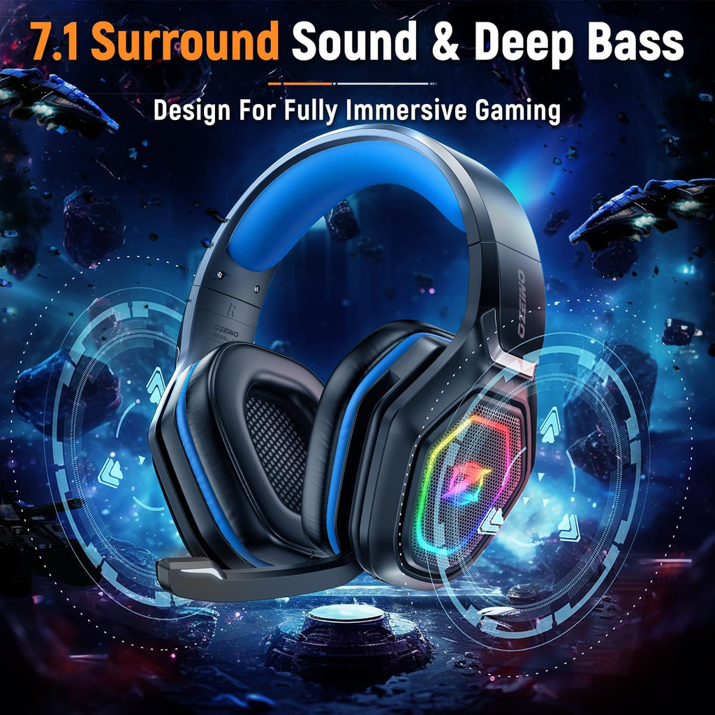 Ozeino 2.4GHz Wireless Gaming Headset for PC, Ps5, Ps4 - Lossless Audio USB & Type-C Ultra Stable Gaming Headphones with Flip Microphone, 40-Hr Battery Gamer Headset for Switch, Laptop, Mobile, Mac - Flex Gamingproduct_type