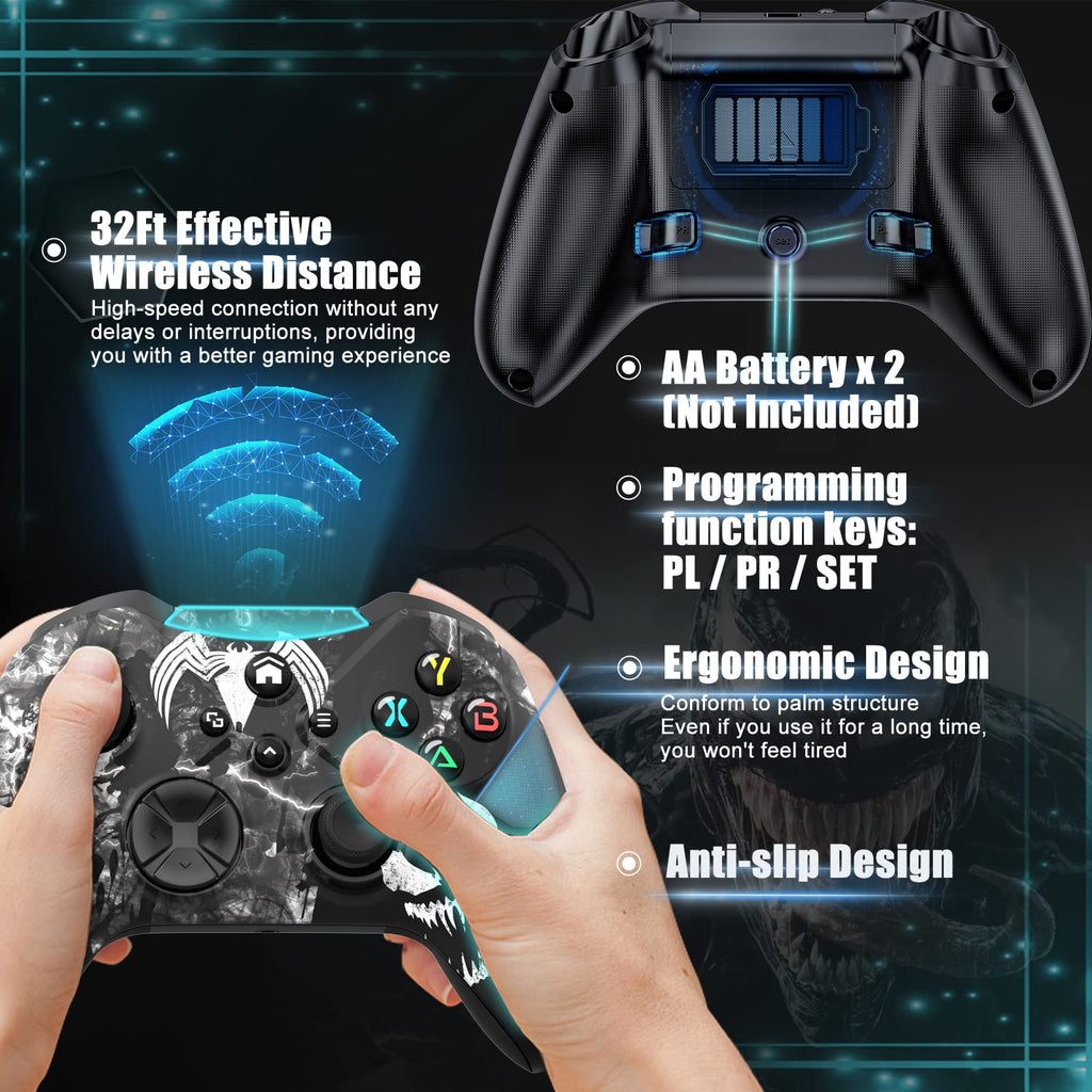 Gamrombo Wireless Gaming Controller Replacement for Xbox One, Xbox Series X|S, Xbox One S|X Controller with Hall Triggers, Hall Joysticks, Adjust RGB Light, Marco, Turbo, Audio Jack - Flex Gamingproduct_type