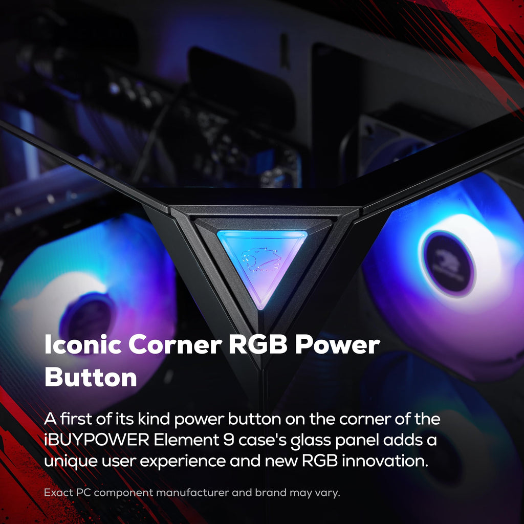 iBUYPOWER Element Gaming PC Desktop Computer AMD Ryzen 9 7900X CPU, NVIDIA GeForce RTX 5070 12GB GPU, 32GB DDR5 RAM, 1TB NVMe SSD, Windows 11 Home, Gamer Keyboard and Mouse - EWA9N5702 - Flex Gamingproduct_type