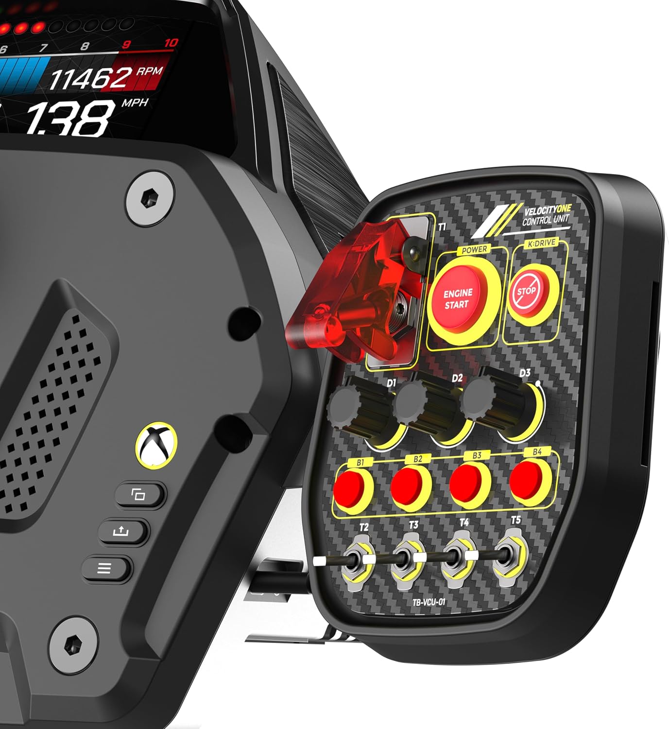 Turtle Beach VelocityOne Race Wheel & Pedal System Licensed for Xbox Series X|S, Xbox One, Windows 10 & 11 PCs – Force Feedback, Three Pedals & Magnetic Paddle Shifters, Hall Effect Sensors - Flex Gamingproduct_type