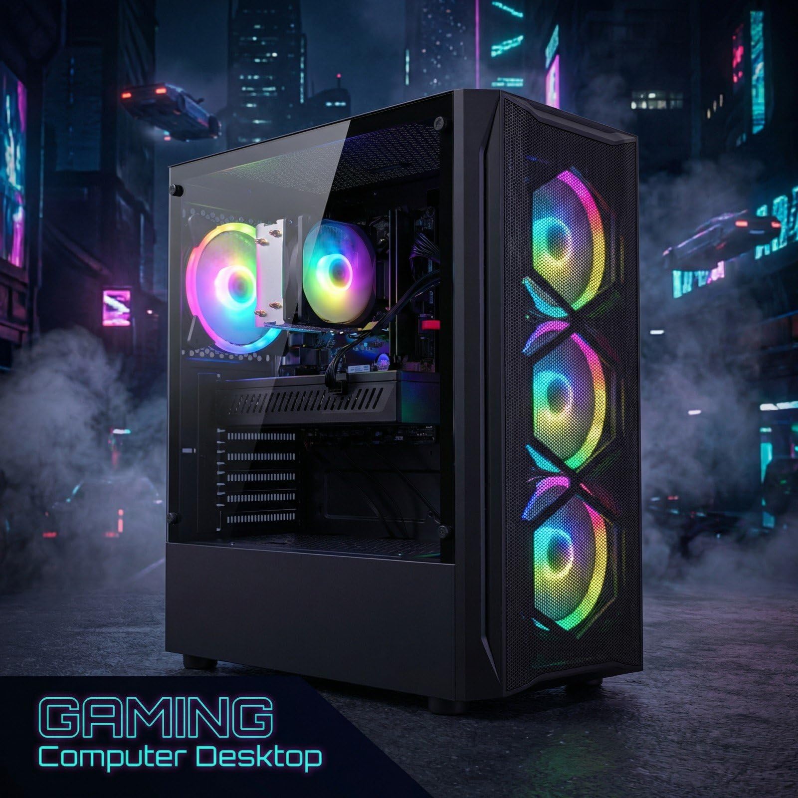 STGAubron Gaming PC Computer Desktop, GeForce GTX 1660 Ti 6G, Intel Core I7 up to 3.9GHz, 16G RAM, 512G SSD, WiFi 6, BT 5.0, RGB Fan x 4, Windows 11 Home,White - Flex Gamingproduct_type
