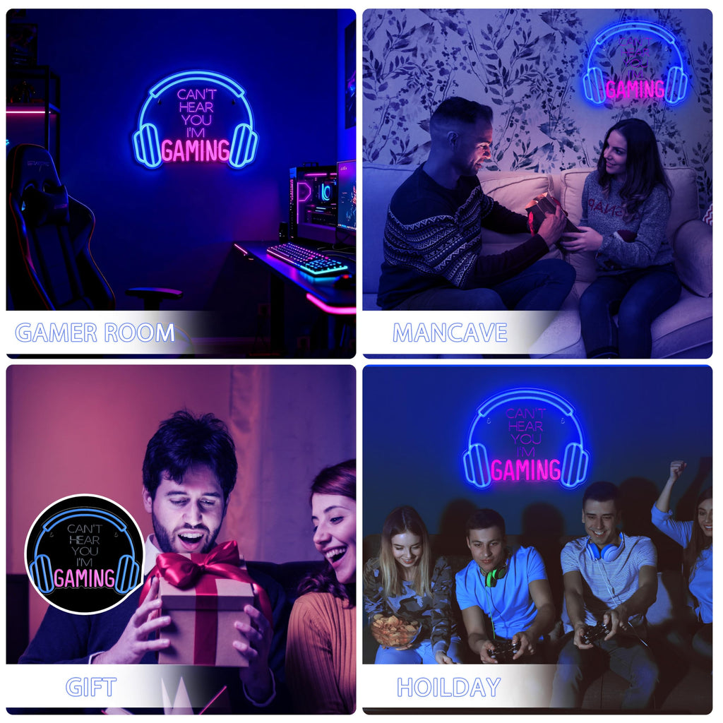Kavaas Gamer Neon Sign, UV Printed Gaming Neon Sign for Gamer Room Decor - LED Video Game Neon Lights for Bedroom Boys, Gaming Wall decor - Best Gamer Gifts for Teenage Boys, Christmas - Flex Gamingproduct_type
